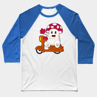 Mushroom Scooter Baseball T-Shirt